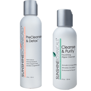Sunshine Botanical's PreCleanse & Detox and Cleanse & Purify facial cleanser - botanical skincare with natural ingredients
